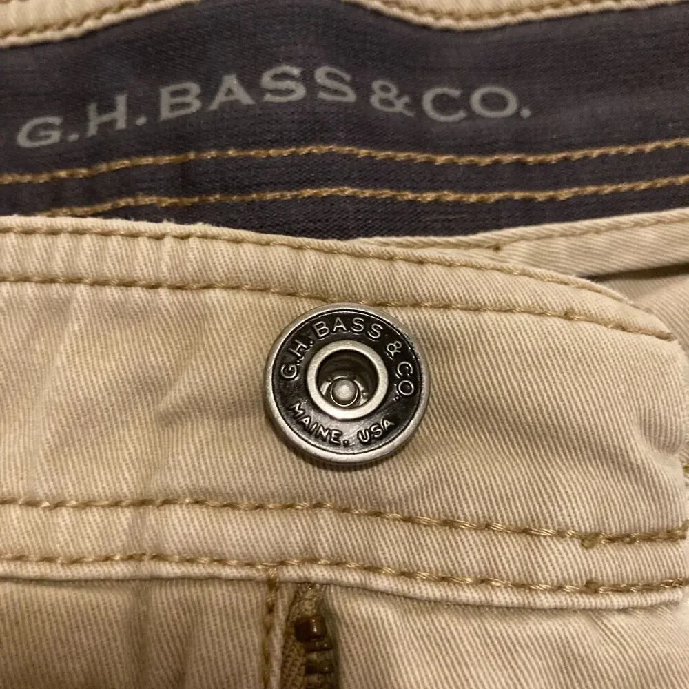 G.H. Bass & Co. Mens KHAKI‎ Groundwork Shorts 34x10 TAN